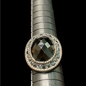 20 Premier Designs Black Onyx with Black Gemstone Cocktail Ring